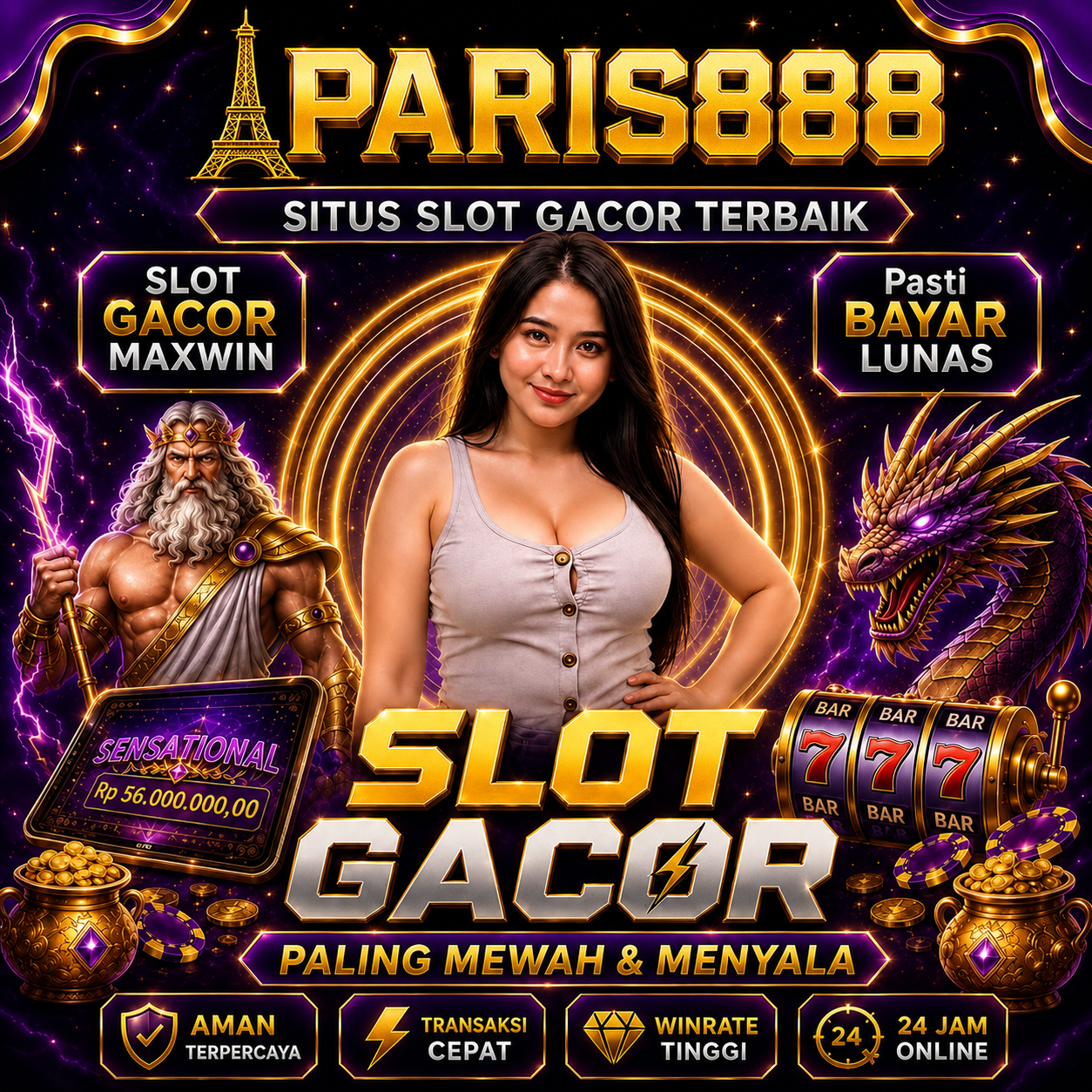 PARIS888 Gerbang Utama Situs Slot Gacor Peluang Maxwin Tinggi Auto Jadi  Sultan Setiap Malam